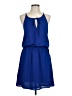 Charles Henry 100% Polyester Solid Blue Casual Dress Size L - photo 1