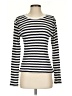 Nation Ltd. By Jen Menchaca 100% Cotton Stripes White Blue Pullover Sweater Size S - photo 1