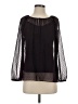 Point Sur 100% Polyester Black Long Sleeve Blouse Size S - photo 1