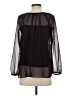 Point Sur 100% Polyester Black Long Sleeve Blouse Size S - photo 2