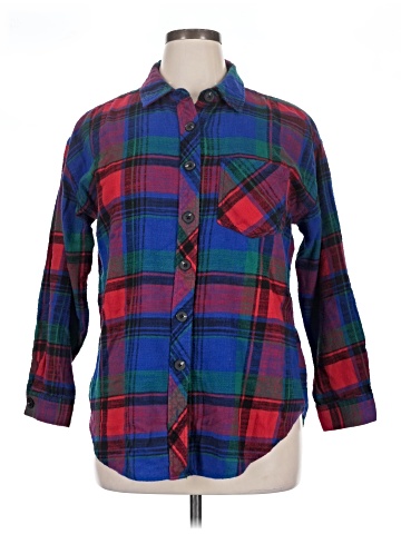 Maurices 3/4 Sleeve Button-Down Shirt (view 1)