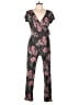 Derek Heart Floral Black Jumpsuit Size L - photo 1
