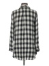 Isabel Maternity Checkered-gingham Gray Black Long Sleeve Blouse Size Med Maternity - photo 2