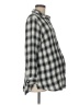 Isabel Maternity Checkered-gingham Gray Black Long Sleeve Blouse Size Med Maternity - photo 4
