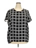 Old Navy 100% Polyester Black Short Sleeve Top Size XXL - photo 2