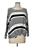 Pure & Good Stripes Silver 3/4 Sleeve Top Size L - photo 1