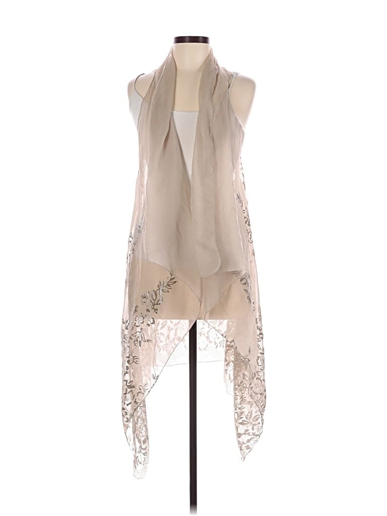 Pre-owned Assorted Brands Kimono In Tan