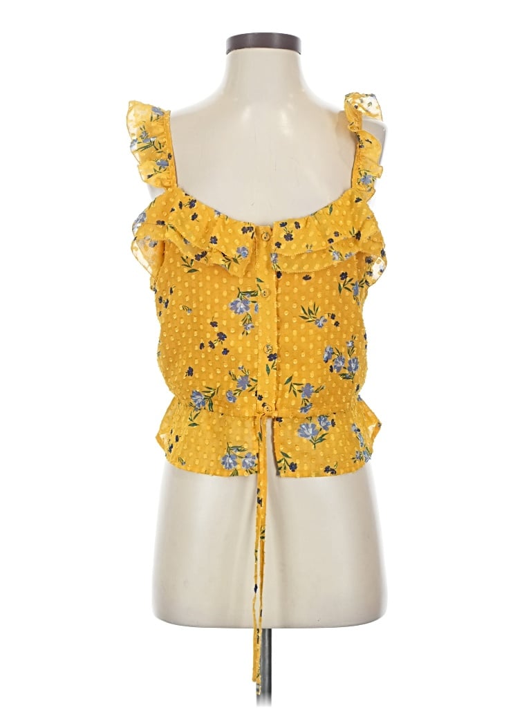 Pre-owned Astr Sleeveless Blouse In Yellow