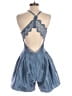 Free People 100% Polyester Blue Romper Size 0 - photo 2