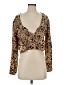 LA Hearts 100% Rayon Brown Long Sleeve Top Size XS - photo 1