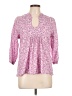 Layla 100% Cotton Pink 3/4 Sleeve Blouse Size L - photo 1
