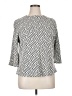 W5 Chevron-herringbone Silver 3/4 Sleeve Blouse Size XL - photo 1