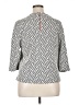 W5 Chevron-herringbone Silver 3/4 Sleeve Blouse Size XL - photo 2