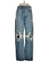 AGOLDE 100% Cotton Graphic Blue Jeans Size 26 waist - photo 1