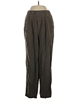 Black Crane Linen Pants