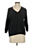R | Label 100% Silk Black 3/4 Sleeve Silk Top Size S - photo 1