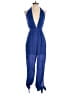 Lulus 100% Rayon Solid Blue Jumpsuit Size S - photo 1