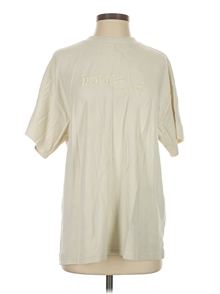 Oh Polly Short Sleeve Turtleneck: Tan Tops - Size 4