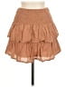 Mable Solid Tan Casual Skirt Size M - photo 2