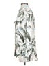 Equipment 100% Silk Tropical Silver Long Sleeve Silk Top Size XS - photo 5