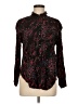 Unbranded 100% Viscose Floral Black Long Sleeve Button-Down Shirt Size M - photo 1
