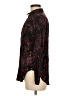 Unbranded 100% Viscose Floral Black Long Sleeve Button-Down Shirt Size M - photo 5