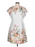 ASOS Floral White Cocktail Dress Size 12 - photo 1
