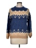 Unbranded 100% Mohair Hearts Blue Wool Pullover Sweater Size M - photo 1