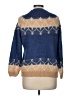 Unbranded 100% Mohair Hearts Blue Wool Pullover Sweater Size M - photo 2