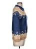 Unbranded 100% Mohair Hearts Blue Wool Pullover Sweater Size M - photo 4