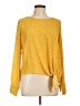 Socialite 100% Polyester Yellow Long Sleeve Blouse Size L - photo 1