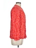 Lands' End 100% Rayon Print Red Long Sleeve Blouse Size 10 - 12 - photo 4