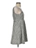4SI3NNA 100% Polyester Plaid Gray White Casual Dress Size S (estimated) - photo 4