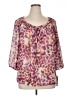 Elle 100% Polyester Animal Print Pink 3/4 Sleeve Blouse Size XL - photo 1