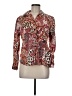 Chico's Paisley Burgundy Long Sleeve Blouse Size Med (1) - photo 1