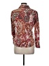 Chico's Paisley Burgundy Long Sleeve Blouse Size Med (1) - photo 2