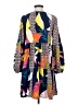 Unbranded Print Blue Casual Dress Size S - photo 2