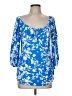 Walker & Wade 100% Rayon Blue 3/4 Sleeve Blouse Size M - photo 1