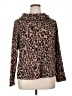 Emily Daniels Animal Print Brown Turtleneck Sweater Size XL - photo 1
