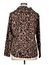 Emily Daniels Animal Print Brown Turtleneck Sweater Size XL - photo 2