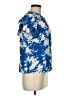 Caballero Print Blue Short Sleeve Blouse Size M - photo 4