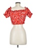 Shein Red Short Sleeve Blouse Size 6 - photo 2