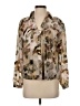 Primark 100% Polyester Floral Tan 3/4 Sleeve Blouse Size 4 - photo 1