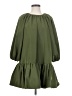LDT 100% Polyester Solid Green Casual Dress Size 0 - photo 1