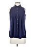 Banana Republic 100% Polyester Blue Sleeveless Blouse Size 0 - photo 1