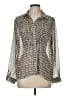 Zara Tweed Silver Long Sleeve Blouse Size M - photo 1