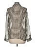Zara Tweed Silver Long Sleeve Blouse Size M - photo 2