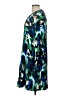 DKNY 100% Polyester Print Blue Casual Dress Size 12 - photo 5