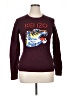 Kenzo 100% Wool Graphic Burgundy Wool Pullover Sweater Size L - photo 1