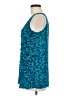 Ann Taylor 100% Polyester Teal Sleeveless Blouse Size M - photo 5